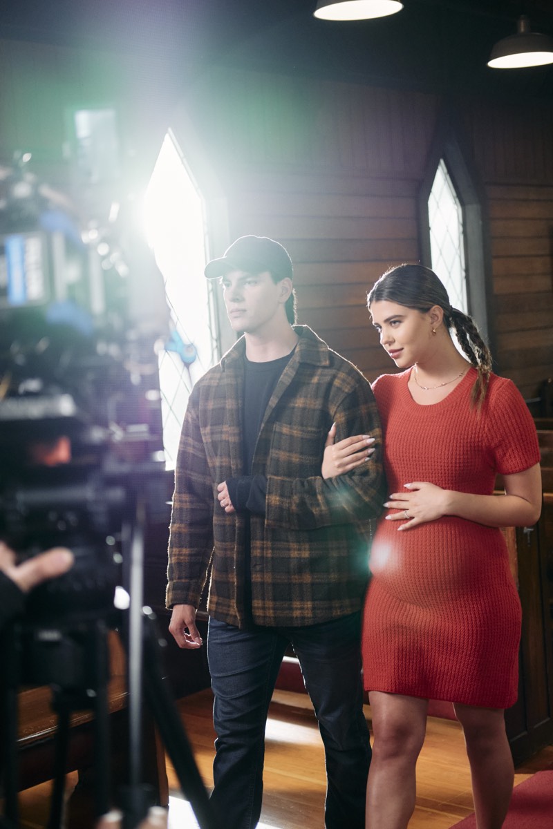 Crew and equipment between takes on a Vancouver production.